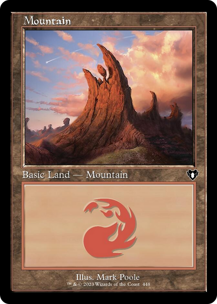 Mountain (448) (Retro) [Commander Masters] | Gaming Infinity