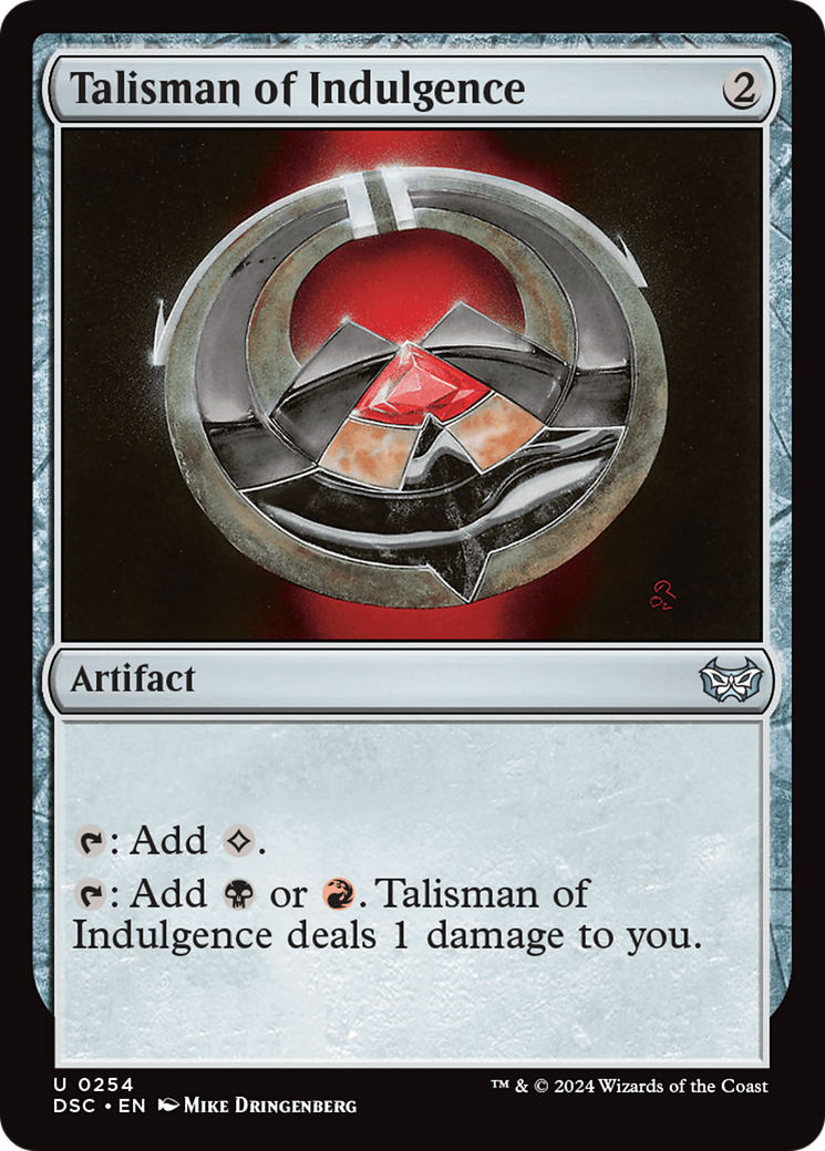 Talisman of Indulgence [Duskmourn: House of Horror Commander] | Gaming Infinity