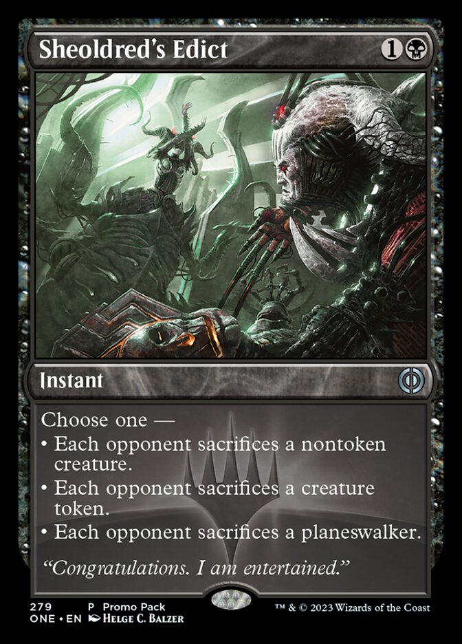 Sheoldred's Edict (Promo Pack) [Phyrexia: All Will Be One Promos] | Gaming Infinity