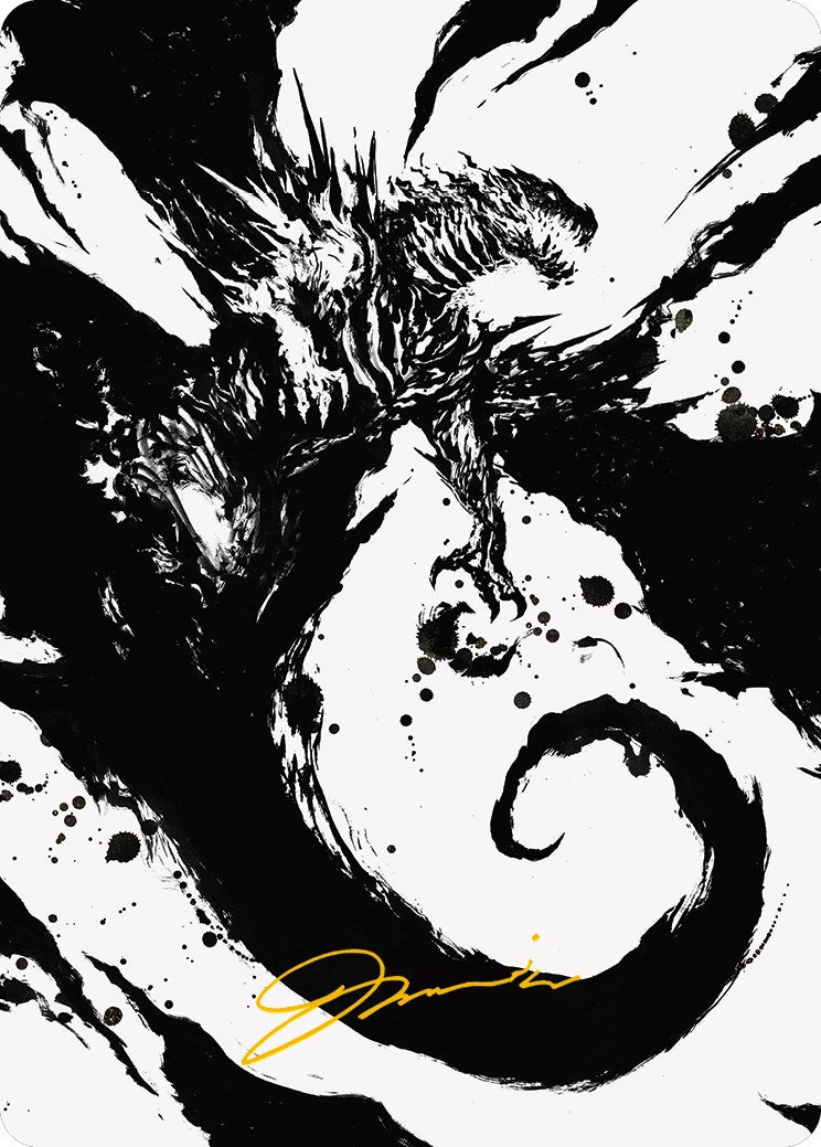 Capricious Hellraiser Art Card (Gold-Stamped Signature) [Phyrexia: All Will Be One Art Series] | Gaming Infinity