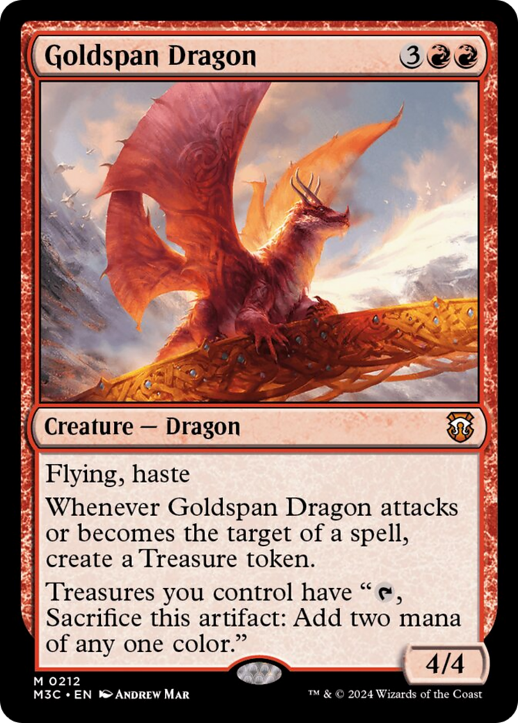 Goldspan Dragon (Ripple Foil) [Modern Horizons 3 Commander] | Gaming Infinity