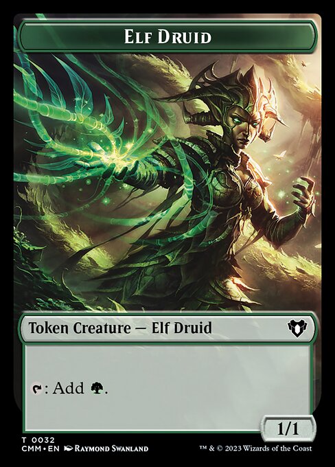 The Monarch // Elf Druid Double-Sided Token [Commander Masters Tokens] | Gaming Infinity