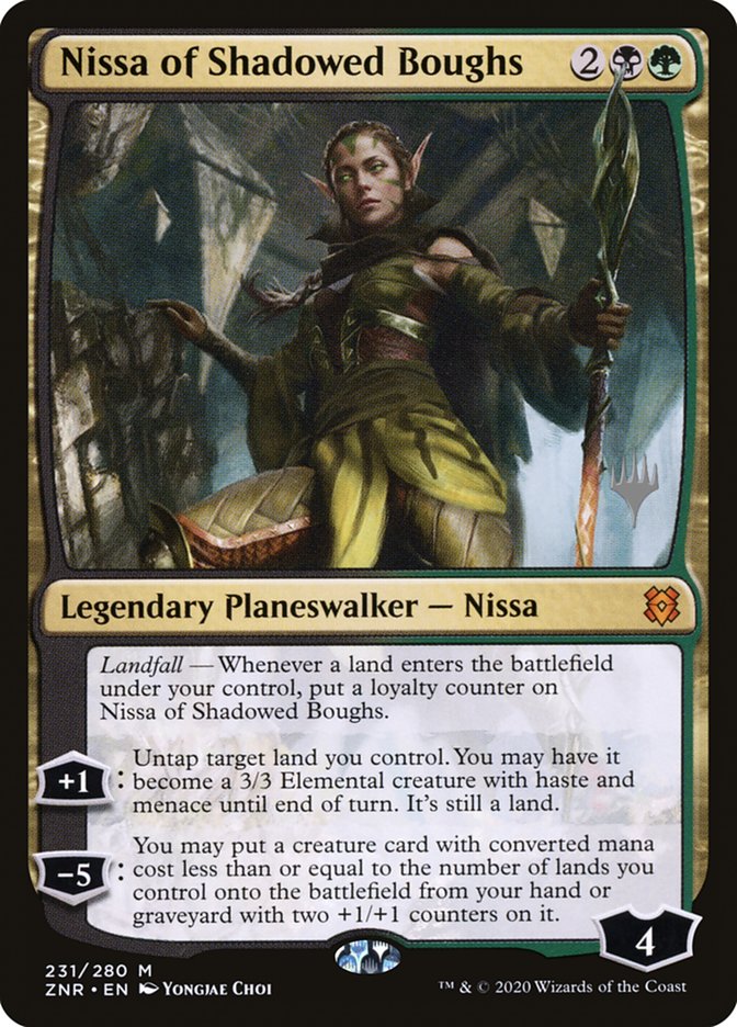Nissa of Shadowed Boughs (Promo Pack) [Zendikar Rising Promos] | Gaming Infinity