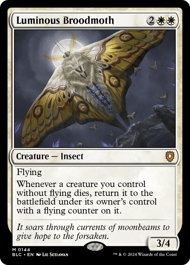 Luminous Broodmoth [Bloomburrow Commander] | Gaming Infinity