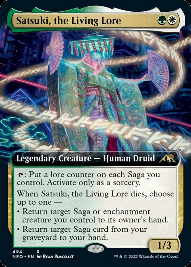 Satsuki, the Living Lore (Extended Art) [Kamigawa: Neon Dynasty] | Gaming Infinity