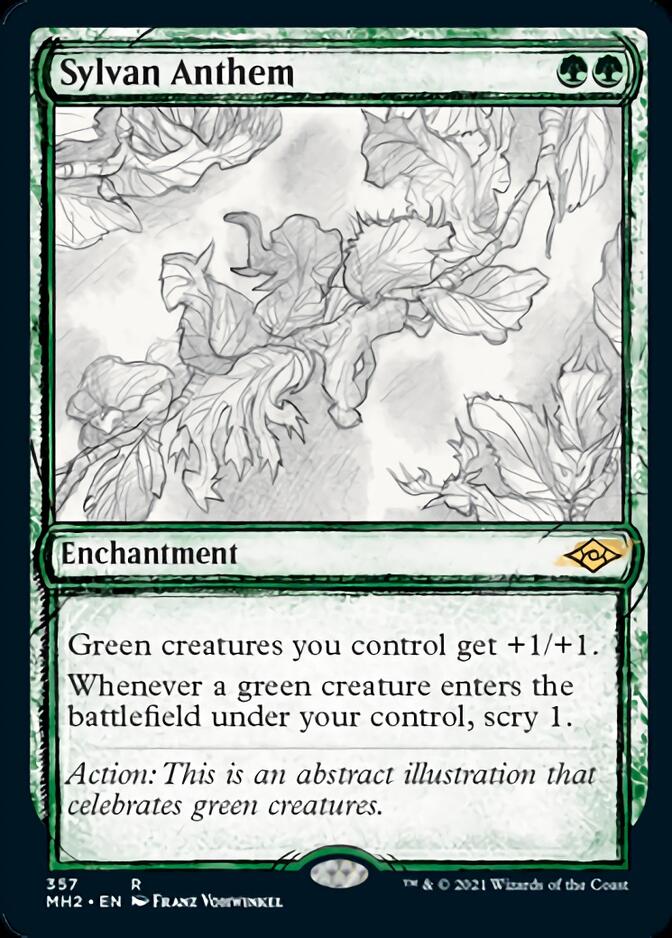Sylvan Anthem (Sketch) [Modern Horizons 2] | Gaming Infinity