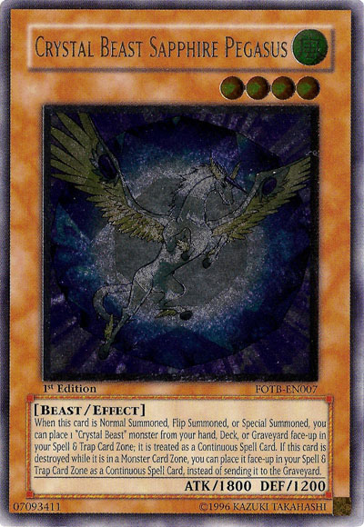 Crystal Beast Sapphire Pegasus [FOTB-EN007] Ultimate Rare | Gaming Infinity