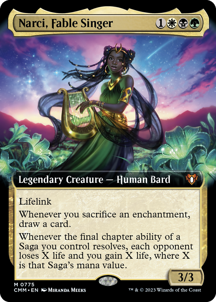 Narci, Fable Singer (Extended Art) [Commander Masters] | Gaming Infinity