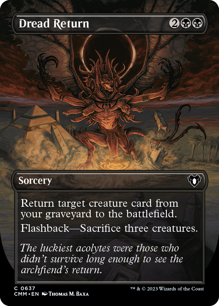 Dread Return (Borderless Alternate Art) [Commander Masters] | Gaming Infinity