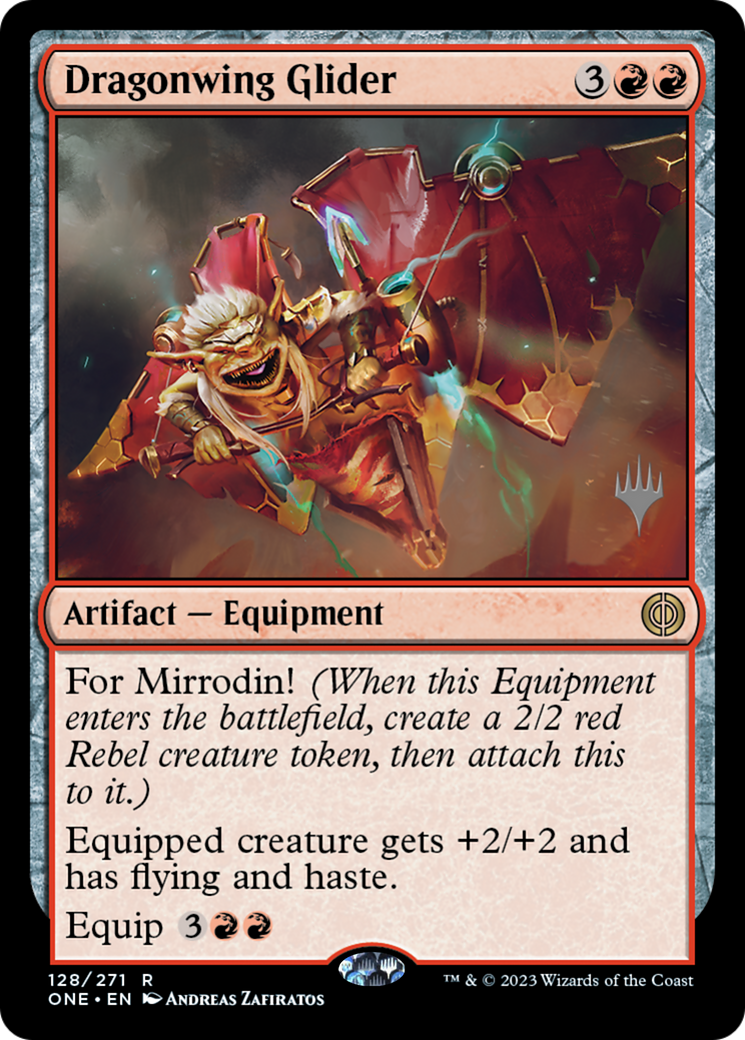 Dragonwing Glider (Promo Pack) [Phyrexia: All Will Be One Promos] | Gaming Infinity