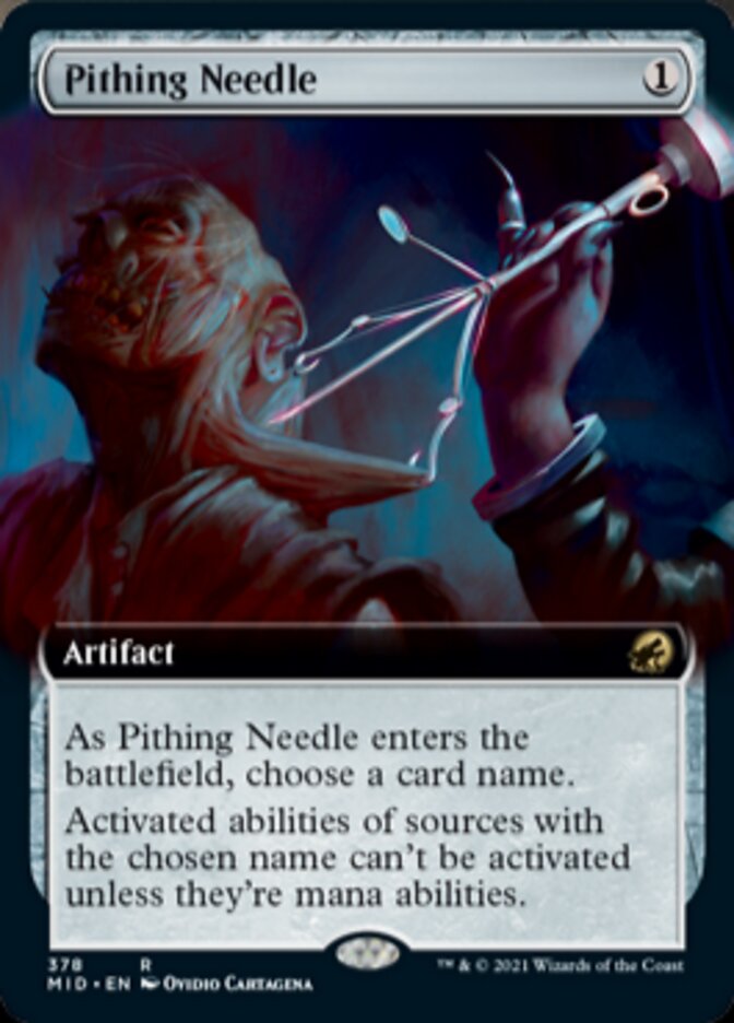 Pithing Needle (Extended Art) [Innistrad: Midnight Hunt] | Gaming Infinity