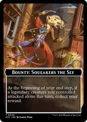 Bounty: Squeakers the Sly // Bounty Rules Double-Sided Token [Outlaws of Thunder Junction Commander Tokens] | Gaming Infinity