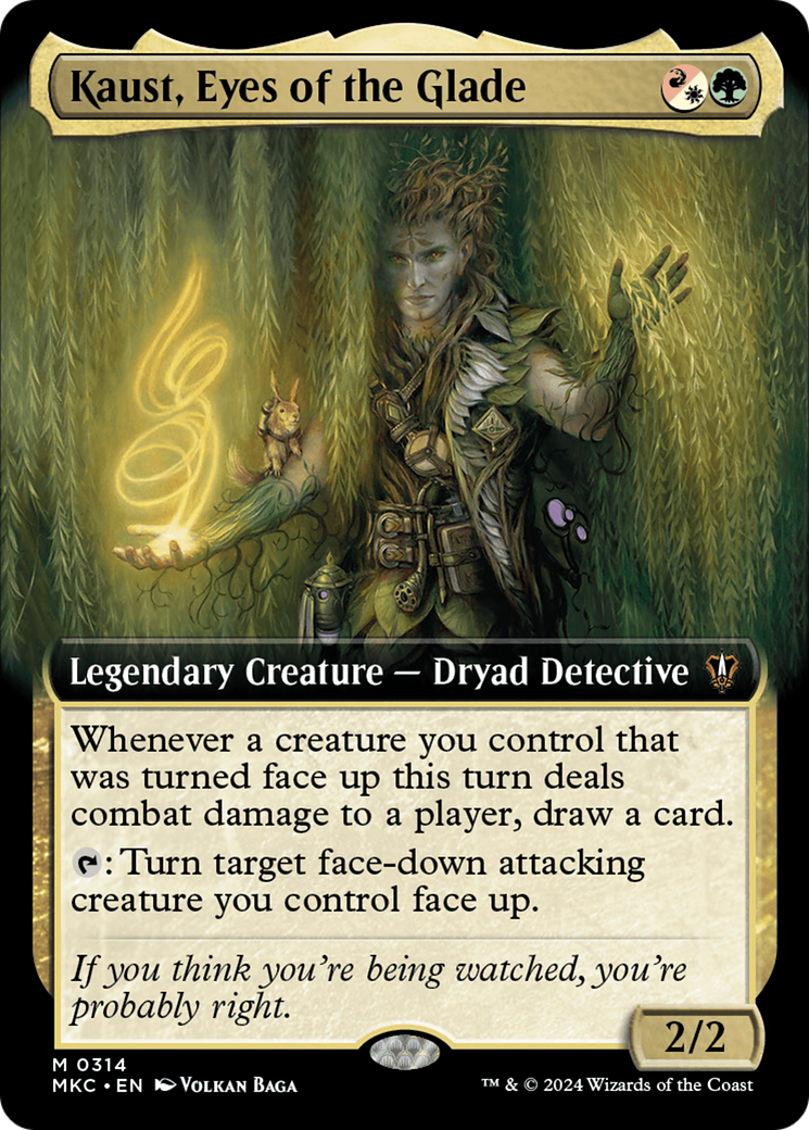 Kaust, Eyes of the Glade (Extended Art) [Murders at Karlov Manor Commander] | Gaming Infinity