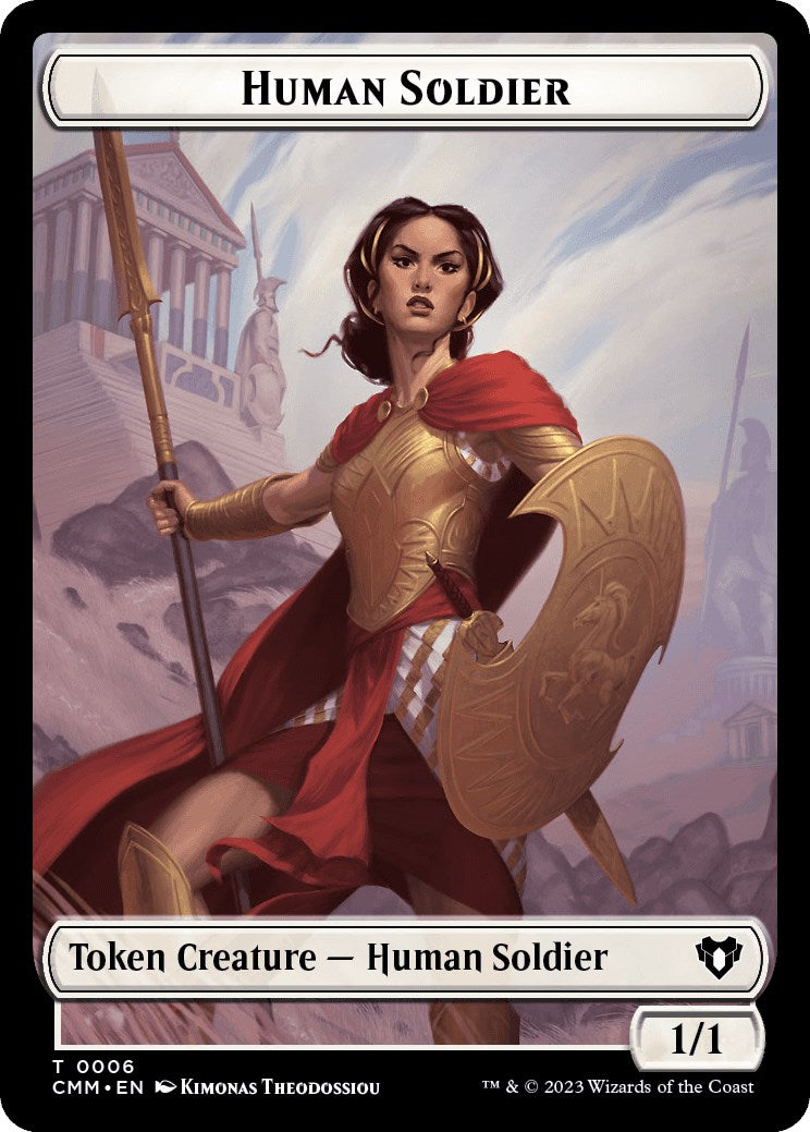 Human Soldier // Zombie (0013) Double-Sided Token [Commander Masters Tokens] | Gaming Infinity