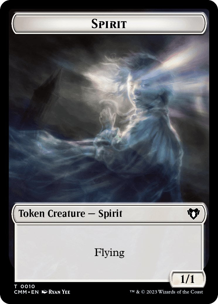 Spirit (0010) // Cat (0005) Double-Sided Token [Commander Masters Tokens] | Gaming Infinity