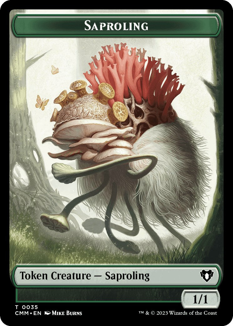 Saproling // Elf Druid Double-Sided Token [Commander Masters Tokens] | Gaming Infinity