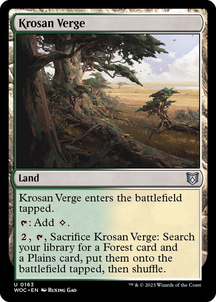 Krosan Verge [Wilds of Eldraine Commander] | Gaming Infinity