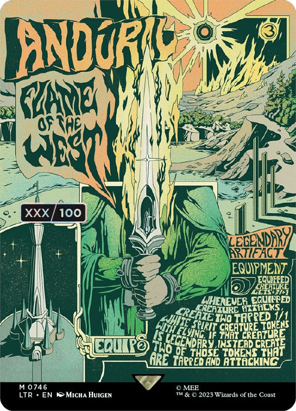 Anduril, Flame of the West (Borderless Poster) (Serialized) [The Lord of the Rings: Tales of Middle-Earth] | Gaming Infinity