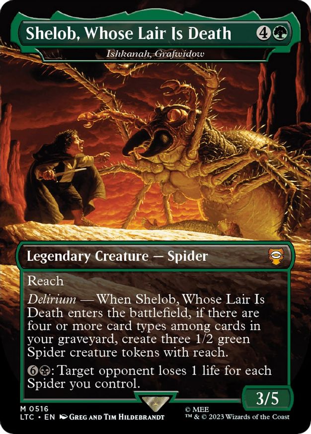 Shelob, Whose Lair Is Death - Ishkanah, Grafwidow (Borderless) [The Lord of the Rings: Tales of Middle-Earth Commander] | Gaming Infinity