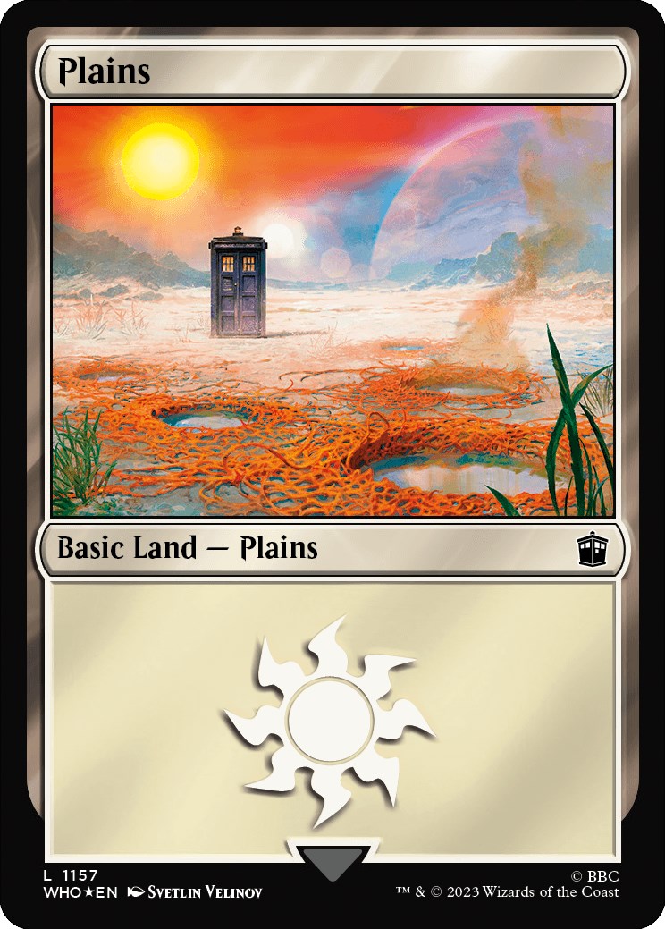 Plains (1157) (Surge Foil) [Doctor Who] | Gaming Infinity