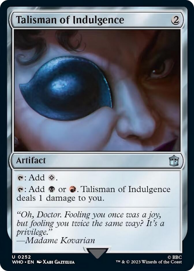 Talisman of Indulgence [Doctor Who] | Gaming Infinity