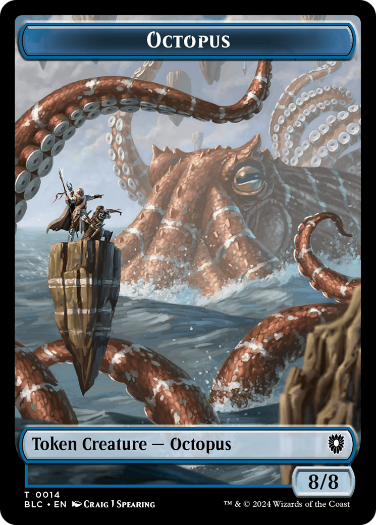 Octopus // Rabbit Double-Sided Token [Bloomburrow Commander Tokens] | Gaming Infinity