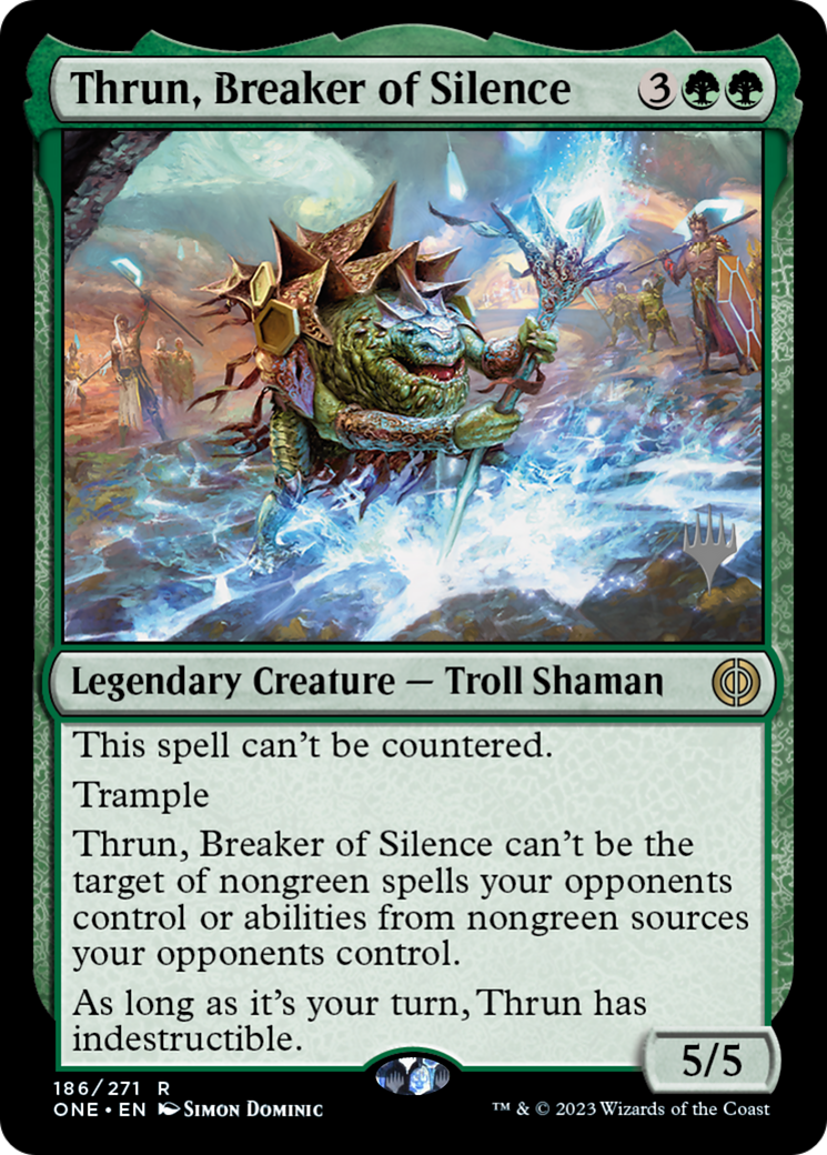 Thrun, Breaker of Silence (Promo Pack) [Phyrexia: All Will Be One Promos] | Gaming Infinity