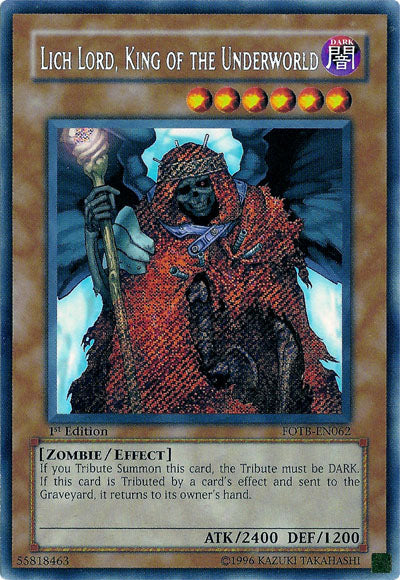 Lich Lord, King of the Underworld [FOTB-EN062] Secret Rare | Gaming Infinity