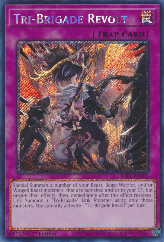 Tri-Brigade Revolt [RA01-EN079] Platinum Secret Rare | Gaming Infinity