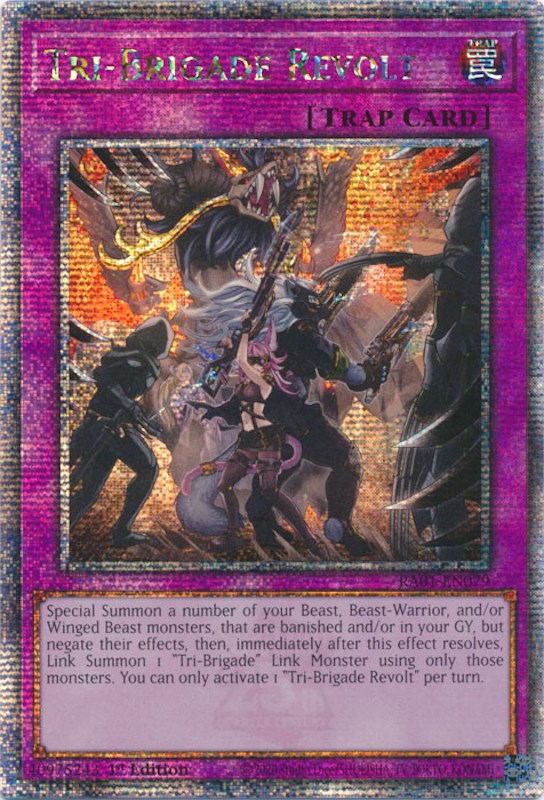 Tri-Brigade Revolt [RA01-EN079] Quarter Century Secret Rare | Gaming Infinity