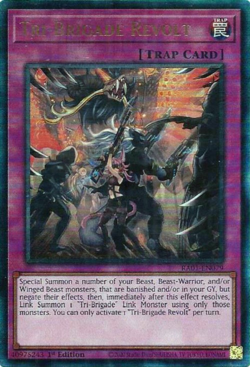 Tri-Brigade Revolt [RA01-EN079] Prismatic Ultimate Rare | Gaming Infinity