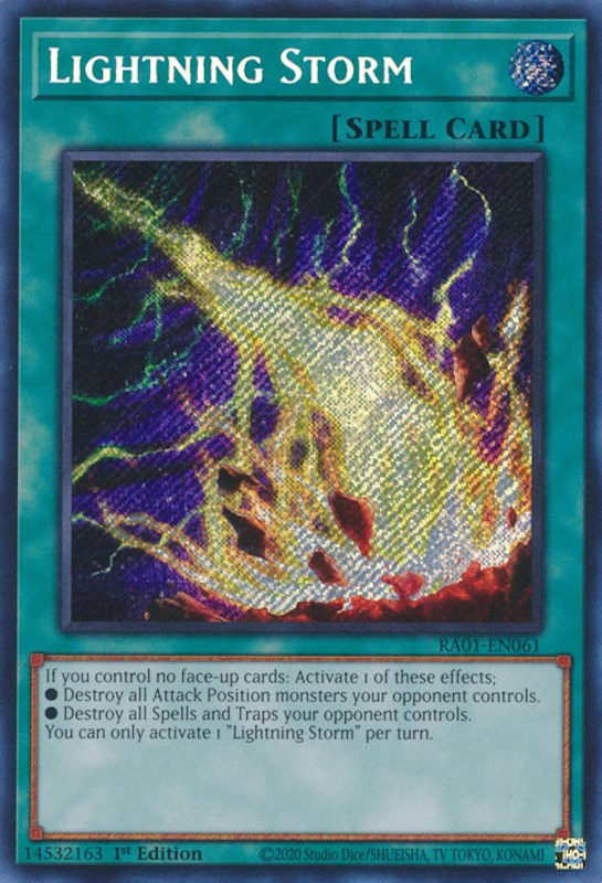 Lightning Storm [RA01-EN061] Secret Rare | Gaming Infinity