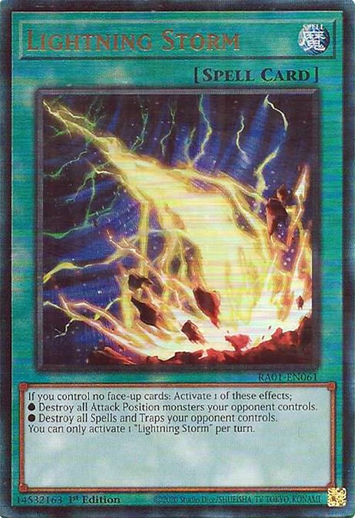 Lightning Storm [RA01-EN061] Prismatic Ultimate Rare | Gaming Infinity