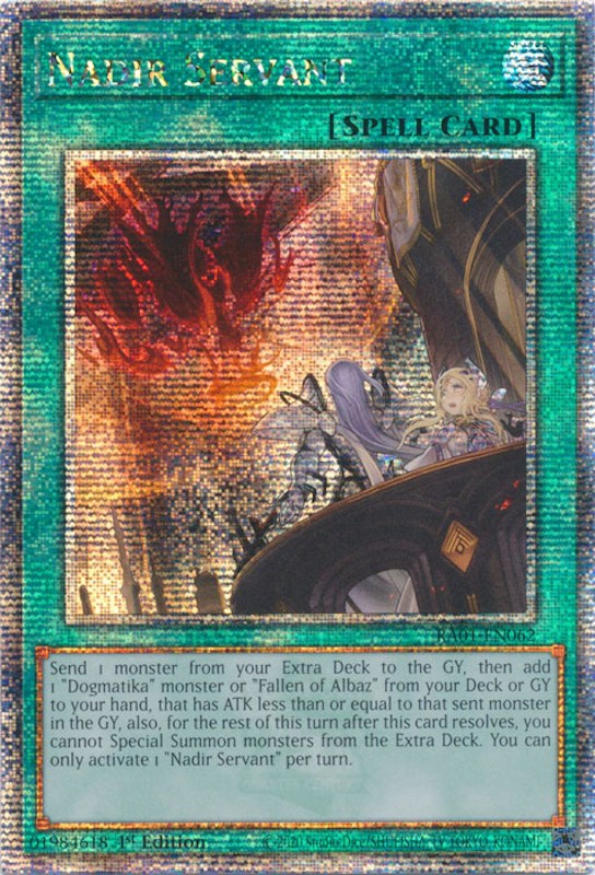 Nadir Servant [RA01-EN062] Quarter Century Secret Rare | Gaming Infinity