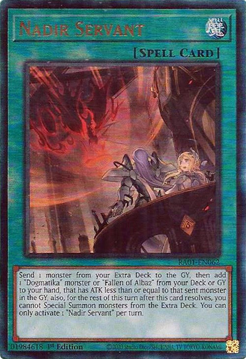 Nadir Servant [RA01-EN062] Prismatic Ultimate Rare | Gaming Infinity