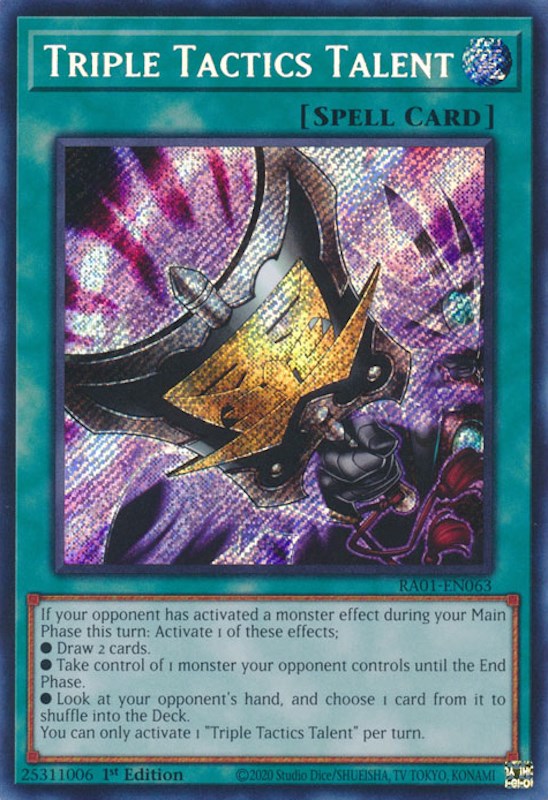 Triple Tactics Talent [RA01-EN063] Secret Rare | Gaming Infinity