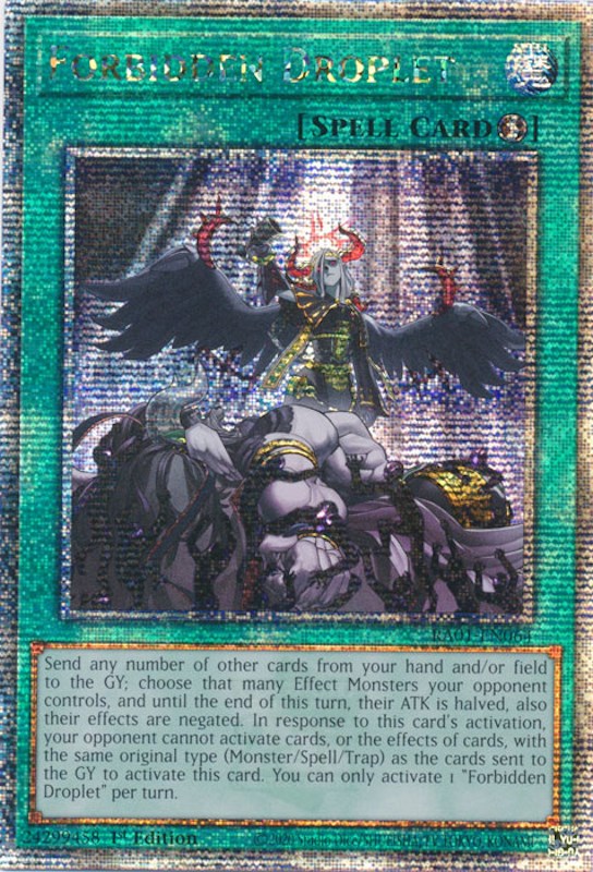 Forbidden Droplet [RA01-EN064] Quarter Century Secret Rare | Gaming Infinity