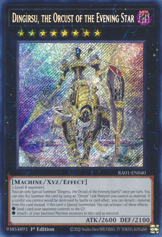 Dingirsu, the Orcust of the Evening Star [RA01-EN040] Secret Rare | Gaming Infinity