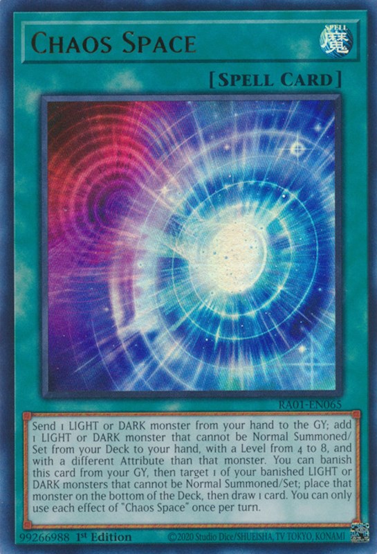 Chaos Space [RA01-EN065] Ultra Rare | Gaming Infinity