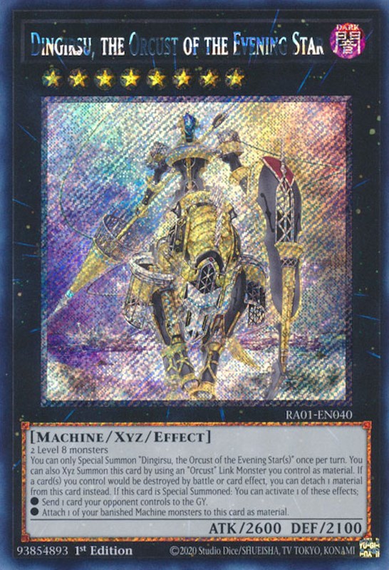 Dingirsu, the Orcust of the Evening Star [RA01-EN040] Platinum Secret Rare | Gaming Infinity
