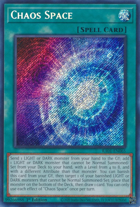 Chaos Space [RA01-EN065] Secret Rare | Gaming Infinity