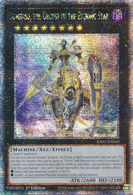 Dingirsu, the Orcust of the Evening Star [RA01-EN040] Quarter Century Secret Rare | Gaming Infinity
