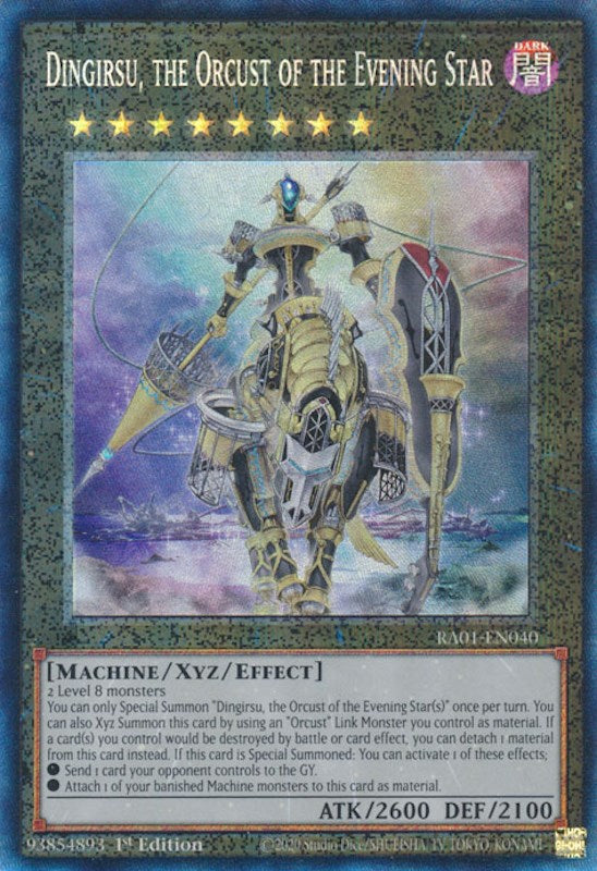 Dingirsu, the Orcust of the Evening Star [RA01-EN040] Prismatic Collector's Rare | Gaming Infinity