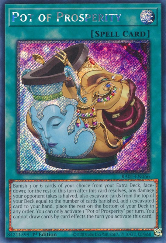 Pot of Prosperity [RA01-EN066] Platinum Secret Rare | Gaming Infinity