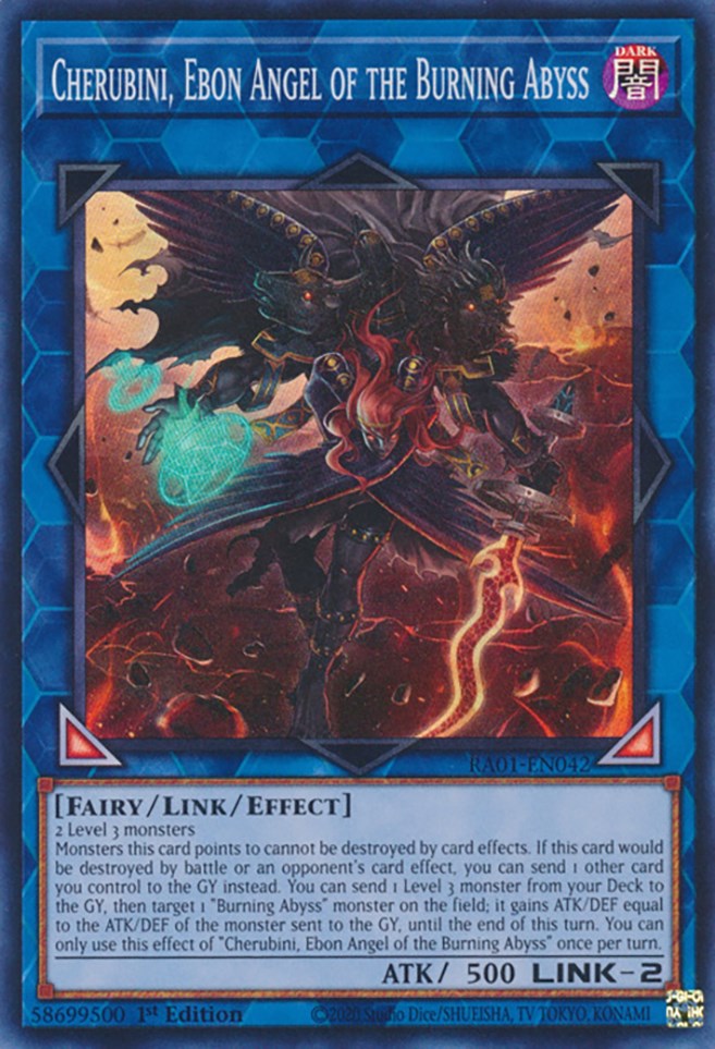 Cherubini, Ebon Angel of the Burning Abyss [RA01-EN042] Super Rare | Gaming Infinity