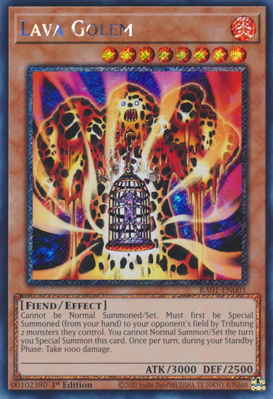 Lava Golem [RA01-EN001] Platinum Secret Rare | Gaming Infinity