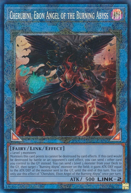 Cherubini, Ebon Angel of the Burning Abyss [RA01-EN042] Prismatic Collector's Rare | Gaming Infinity