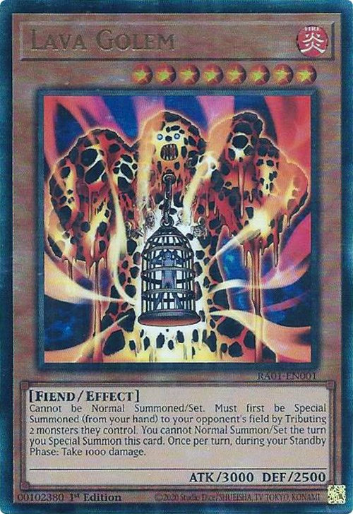Lava Golem [RA01-EN001] Prismatic Ultimate Rare | Gaming Infinity
