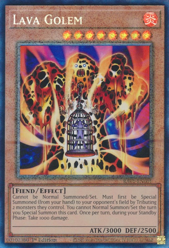 Lava Golem [RA01-EN001] Prismatic Collector's Rare | Gaming Infinity