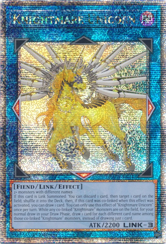 Knightmare Unicorn [RA01-EN043] Quarter Century Secret Rare | Gaming Infinity